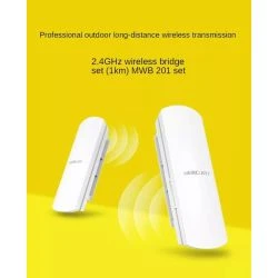 MERCURY MWB 201 2.4GHz professional outdoor 1km wireless bridge set with 300Mbps transmission rate.